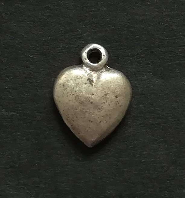 STERLING SILVER CHARM - SMALL HEART 8 X 10MM 1GRAMS