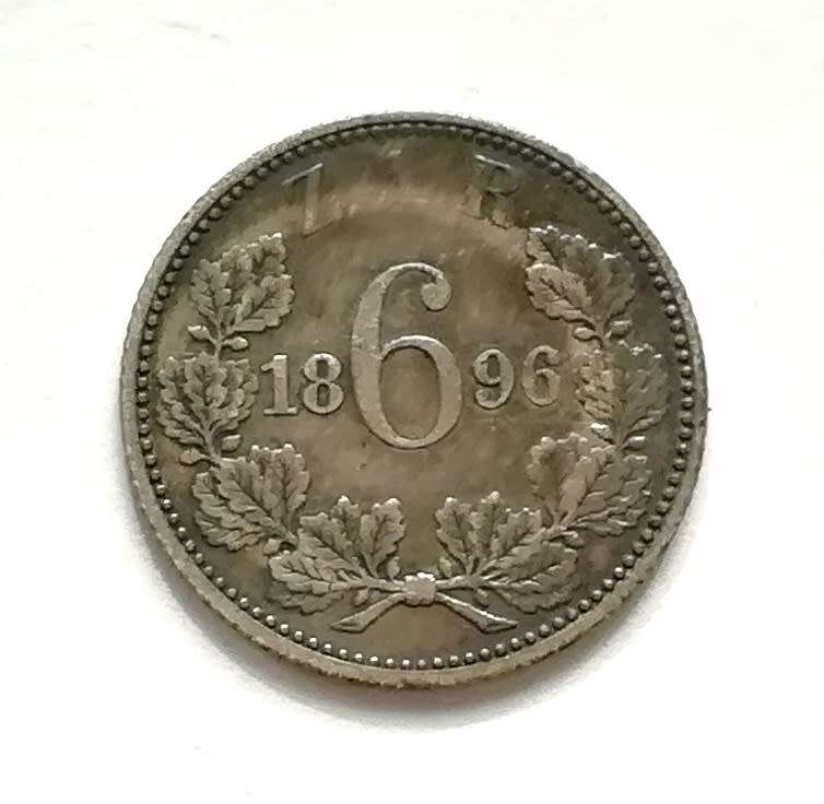 ZAR 1896 6 PENCE