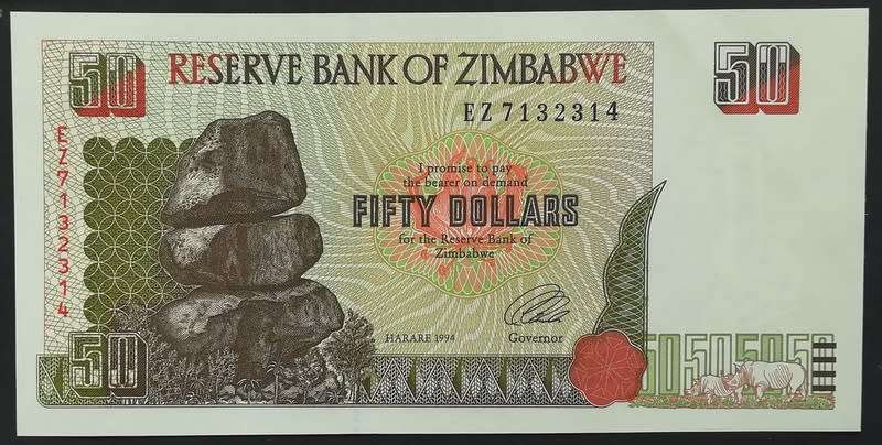 ZIMBABWE 1994 50 DOLLARS EF+
