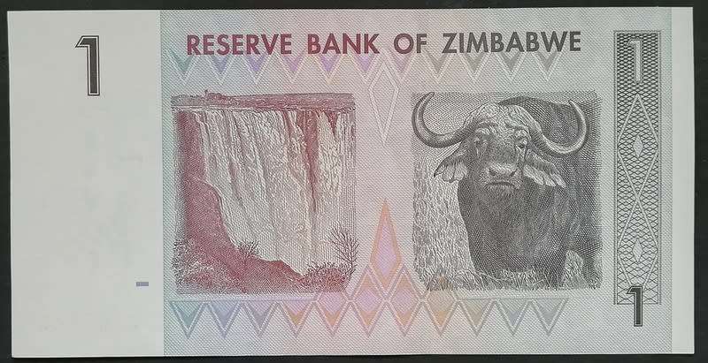 ZIMBABWE 2007 1 DOLLAR EF+