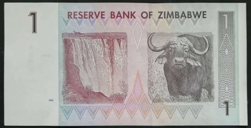ZIMBABWE 2007 1 DOLLAR EF+