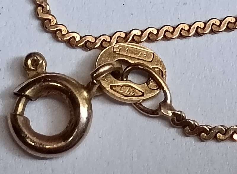 9CT GOLD CHAIN 1.6 GRAMS 410MM