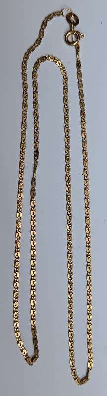 9CT GOLD CHAIN 2.5 GRAMS 440MM