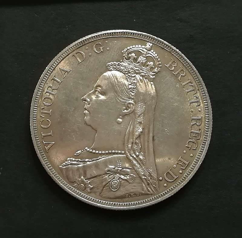 GREAT BRITAIN 1887 SILVER CROWN