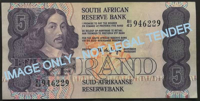 T W DE JONGH 5 RAND 4TH ISSUE