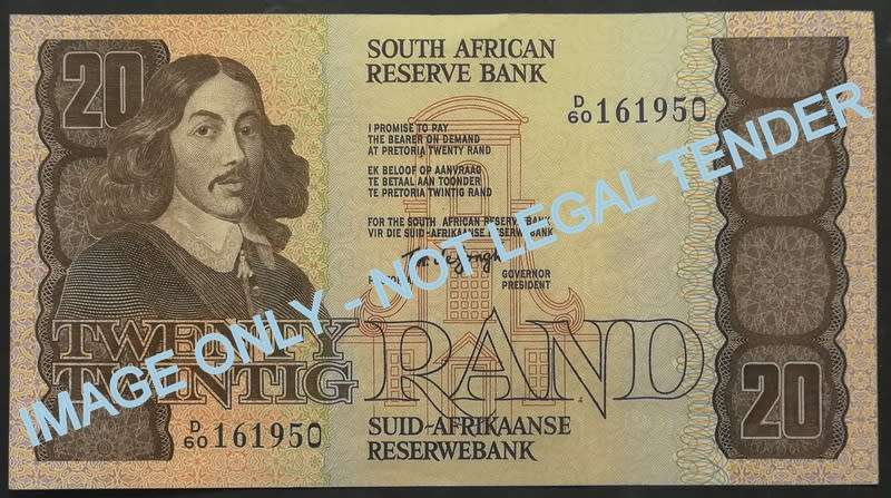 T W DE JONGH 20 RAND 4TH ISSUE*EF*