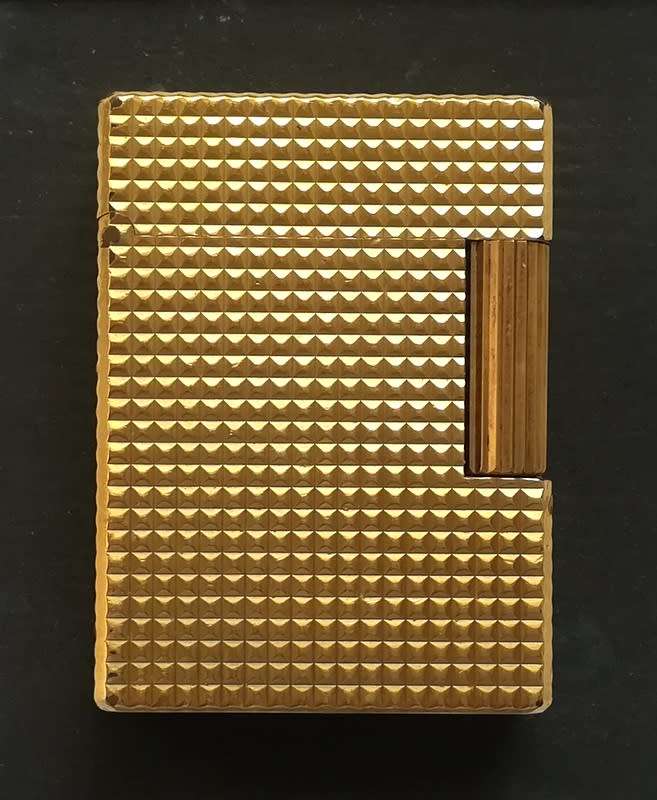 DEPONT LIGHTER - 20 MIC. GOLD PLATED - GOOD WORKING CONDITION 35X45MM
