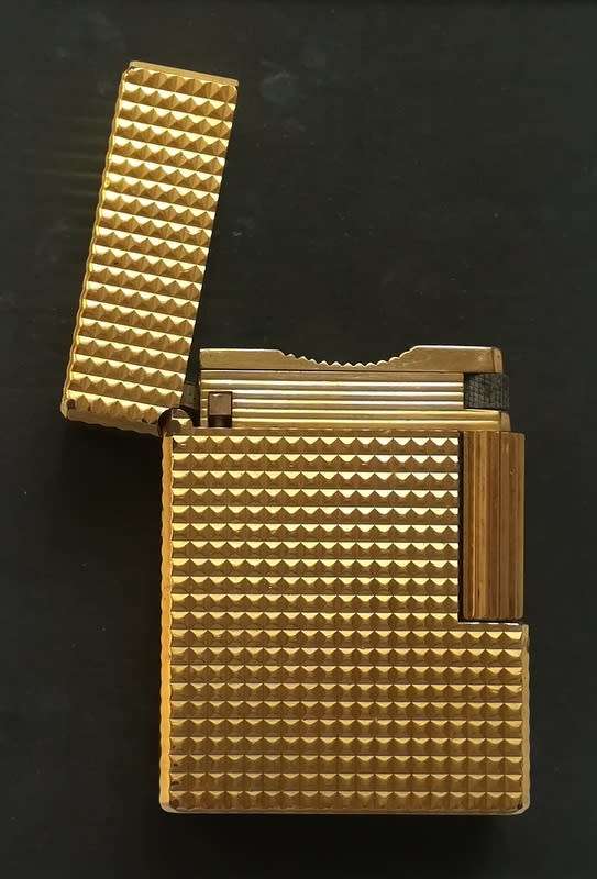 DEPONT LIGHTER - 20 MIC. GOLD PLATED - GOOD WORKING CONDITION 35X45MM
