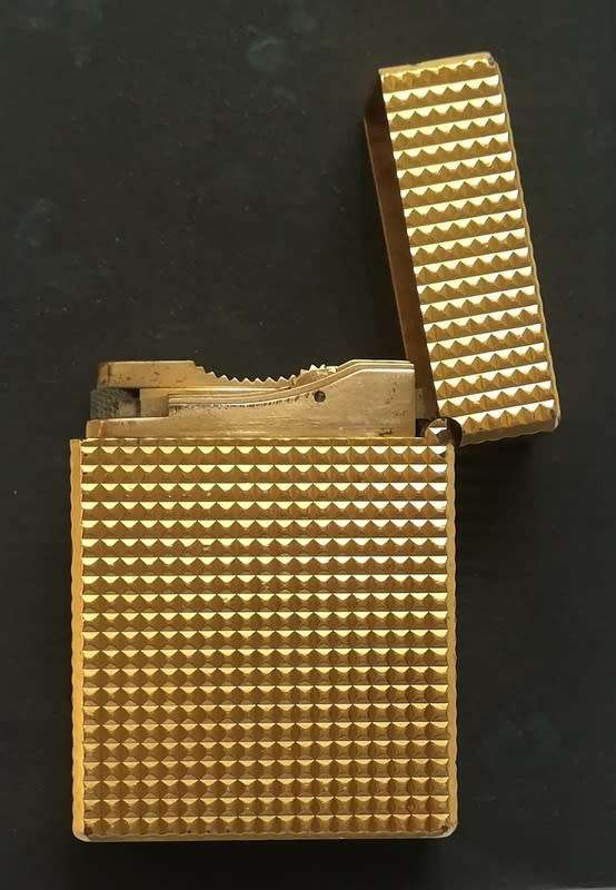 DEPONT LIGHTER - 20 MIC. GOLD PLATED - GOOD WORKING CONDITION 35X45MM