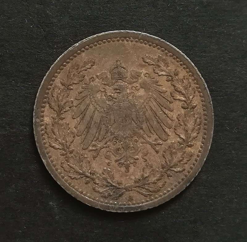 GERMANY 1905A SILVER HALF MARK