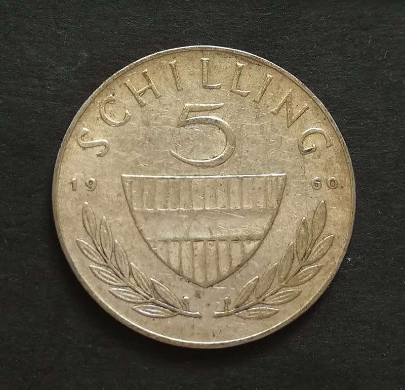 AUSTRIA 1960 SILVER 5 SCHILLING