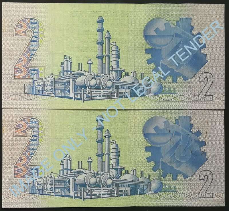C L STALS 2 RAND 1ST ISSUE (2 NOTES SEQUENCE)