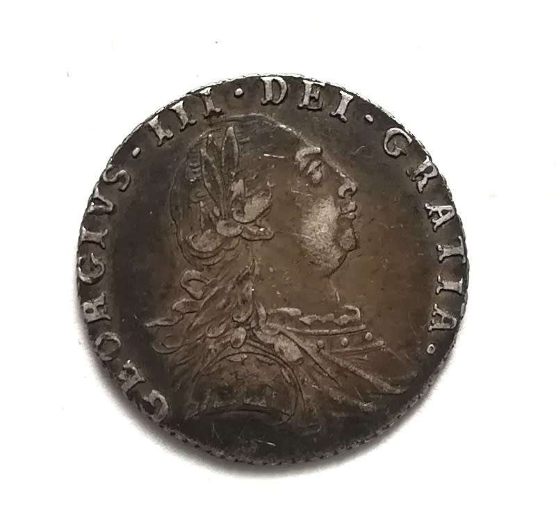 GREAT BRITAIN 1787 SILVER 6 PENCE