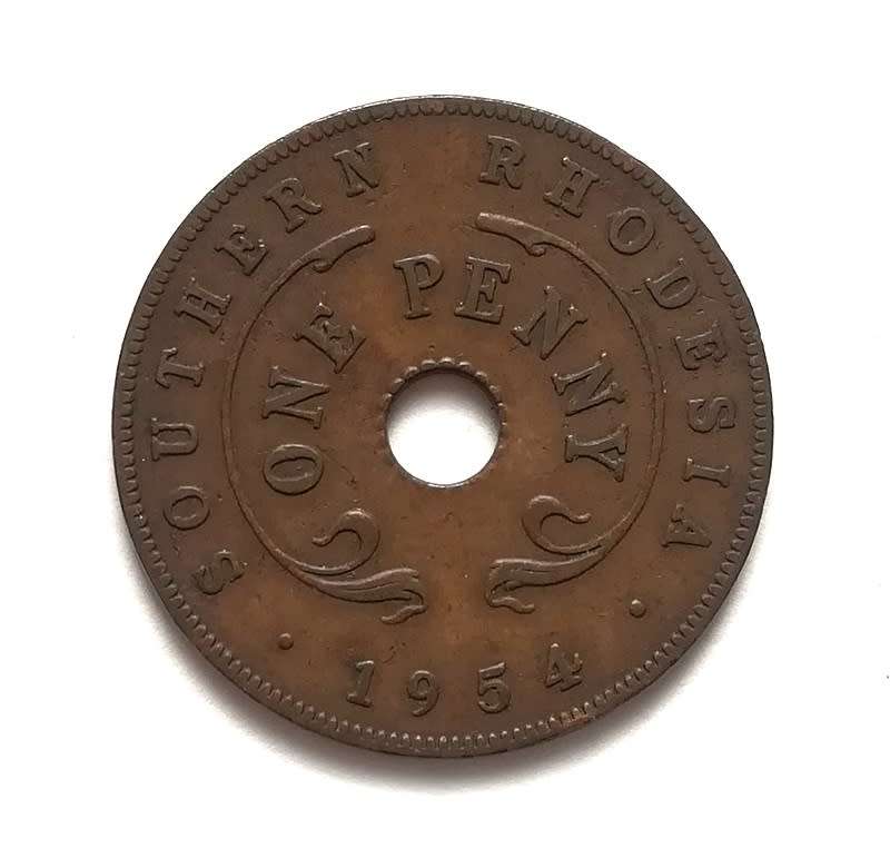 SOUTHERN RHODESIA 1954 PENNY