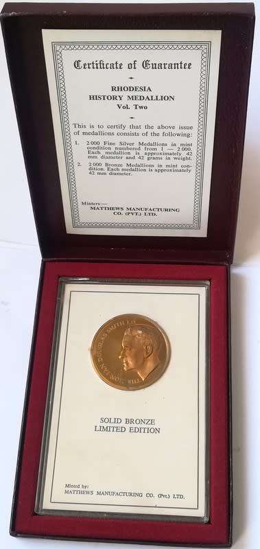 RHODESIAN HISTORY MEDALLION VOL.2 **IAN SMITH**