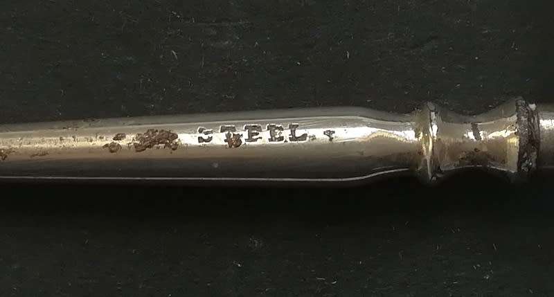 BIRMINGHAM 1912 STERLING SILVER GOLF THEME BUTTON HOOK 130MM 13.1 GRAMS