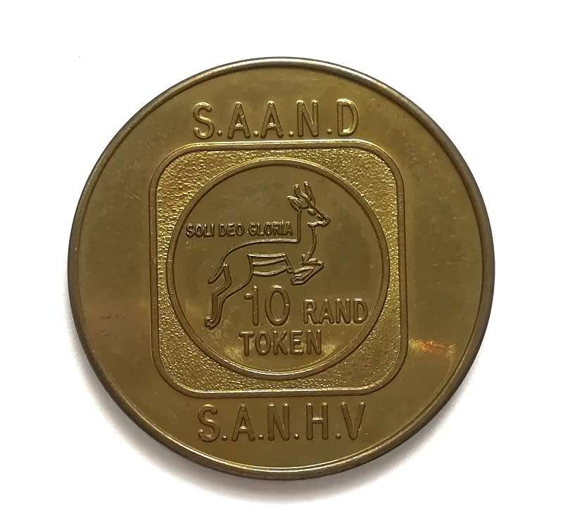 S A A N D 10 RAND COIN SHOW TOKEN 30MM