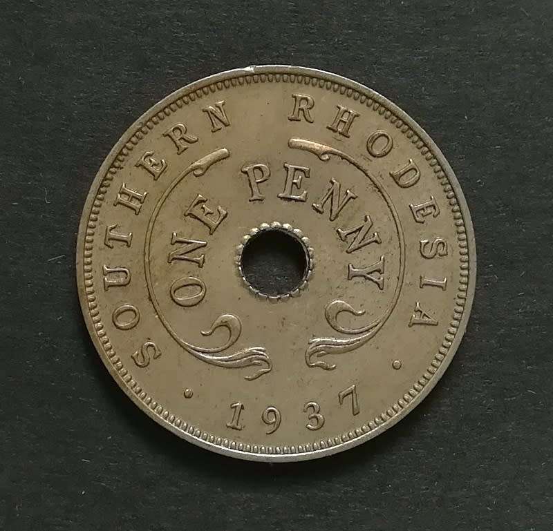 SOUTHERN RHODESIA 1937 PENNY