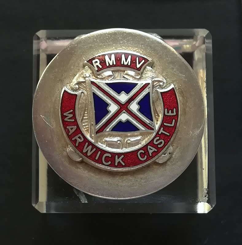 UNION CASTLE LINE - RMMV WARWICK CASTLE INK WELL 35X38X38MM - NO CHIPS