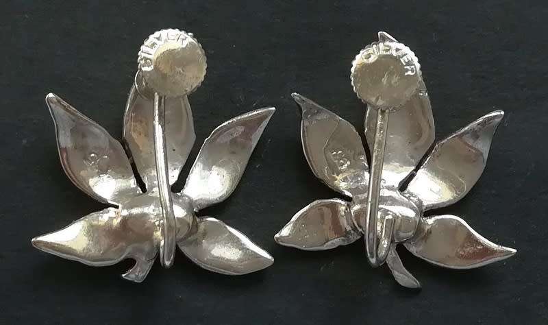 STERLING SILVER AND MARCASITE EARRINGS 6.4 GRAMS 20X20MM