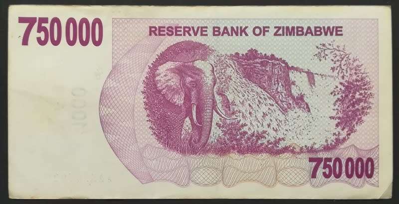 ZIMBABWE AA 750 000 DOLLARS 2008