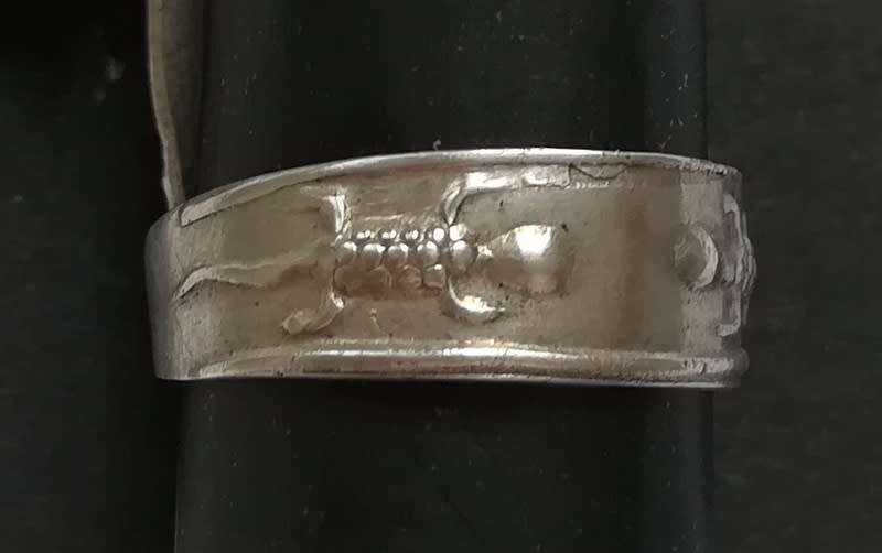 STERLING SILVER TOE RING WITH GECKOS SIZE H 4MM