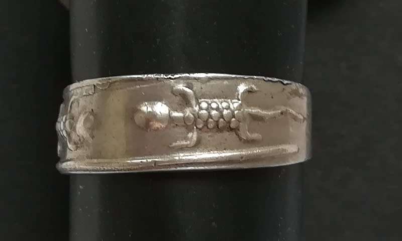 STERLING SILVER TOE RING WITH GECKOS SIZE H 4MM