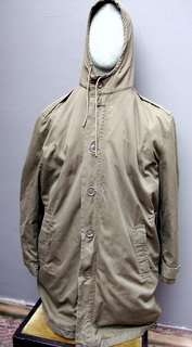 OLD S A ARMY NUTRIA WARM COAT WITH DETACHABLE FLEECE LINING AND HOOD SIZE +-LARGE (RR102)