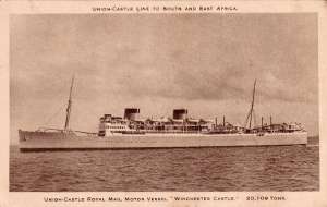 Union Castle Postcard "Winchester Castle"