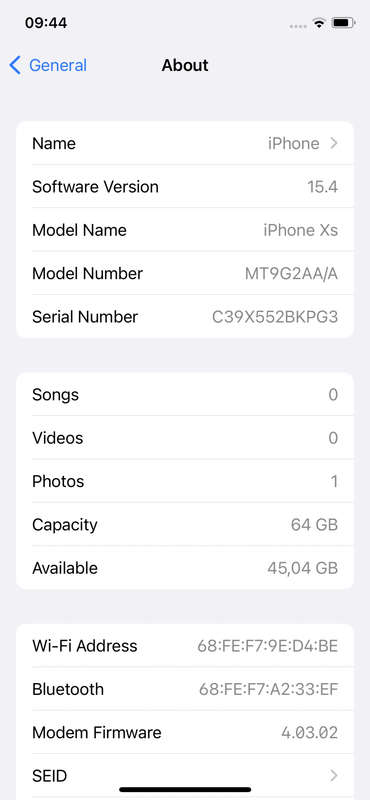 iPhone Xs 64GB - Rose Gold