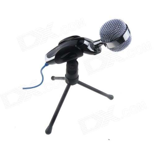 SF-922 Desktop Microphone w/ 3.5mm Jack / Tripod for Laptop / PC 2M cable