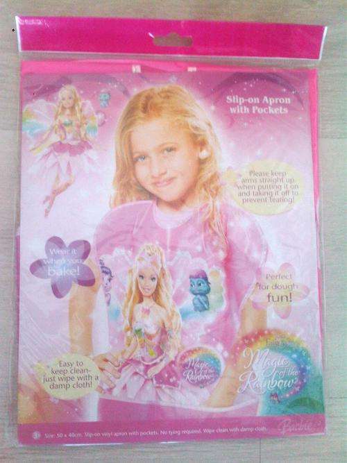 BARBIE PLASTIC PLAY APRON