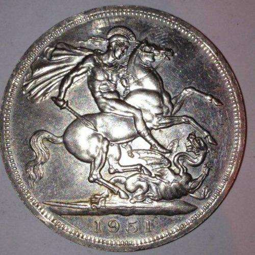 1951 Great Britain 5 Shillings (crown). Awesome coin!!! R1 Start!!!!