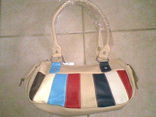 """LOVELY LADIES HANDBAG"""BEIGE+MULTI