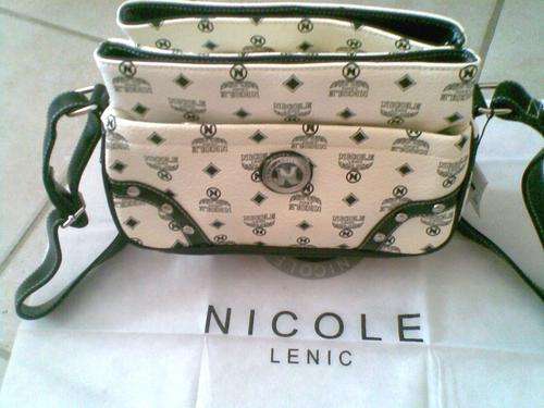 ~~~NICOLE LENIC~~~STUNNING HANDBAG - BEIGE/BLK