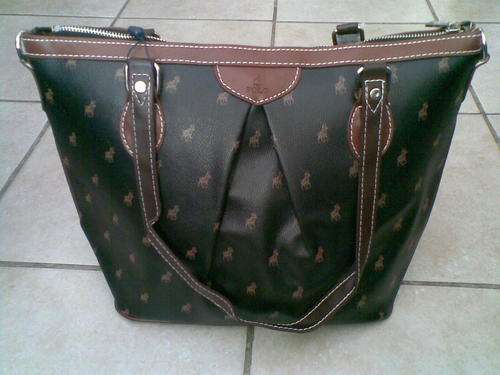 SPECIAL..ORIGINAL POLO HANDBAG-BLACK/BROWN
