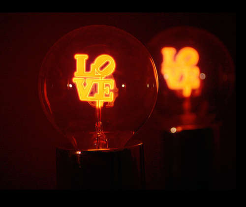 Rare Iconic Love Lamp, Pop Art by Robert Indiana 1970