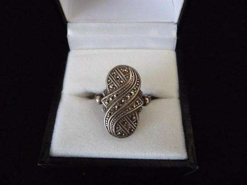 Antique Silver Ring with Marcasite