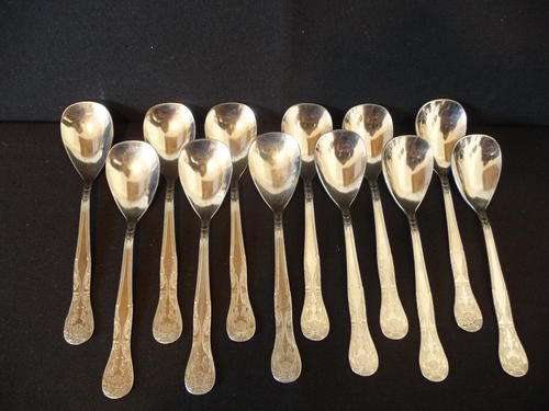 Set of Twelve Stainless Steel Teaspoons