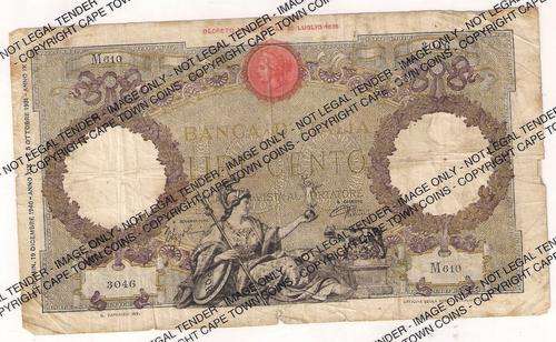 Scarce Italian 100 Lire Note as per scan
