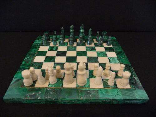 Malachite Chess Set