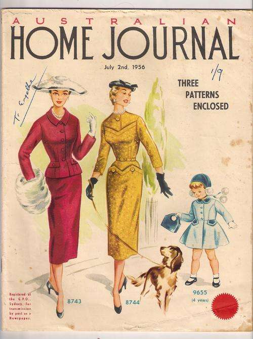 Vintage Australian Home Journal - July 2nd, 1956 with Patterns Enclosed