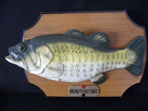 Big Mouth Billy Bass - Wall Mounted Singing & Moving Fish - Sings 2 Tunes