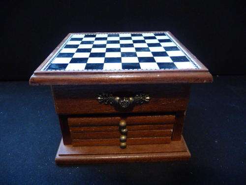 Mini Chess Set with 4 Coasters