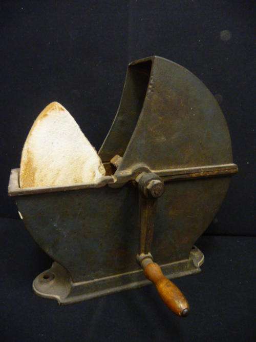 Antique Grinding Wheel, Sharpening Tool - Wet Stone - Note Stone Broken