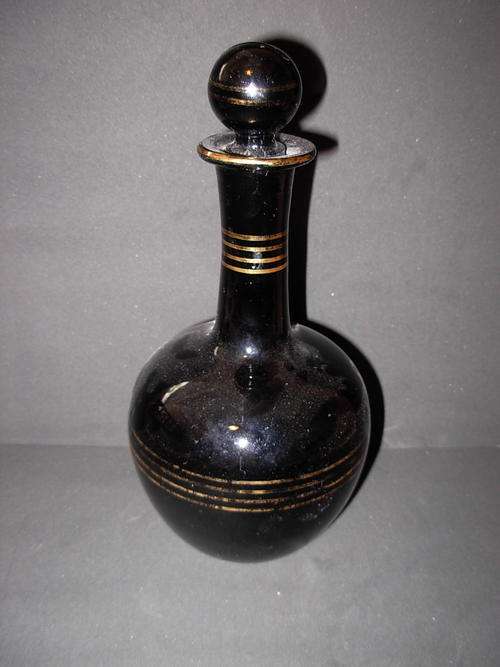 Black glass decanter (Height 21,5cm) @@@ Crazy R1 Start