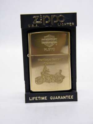 Harley Davidson Zippo - FLSTC Heritage Softail classic - 5 x 3.5cm - @@@ Crazy R1 Start