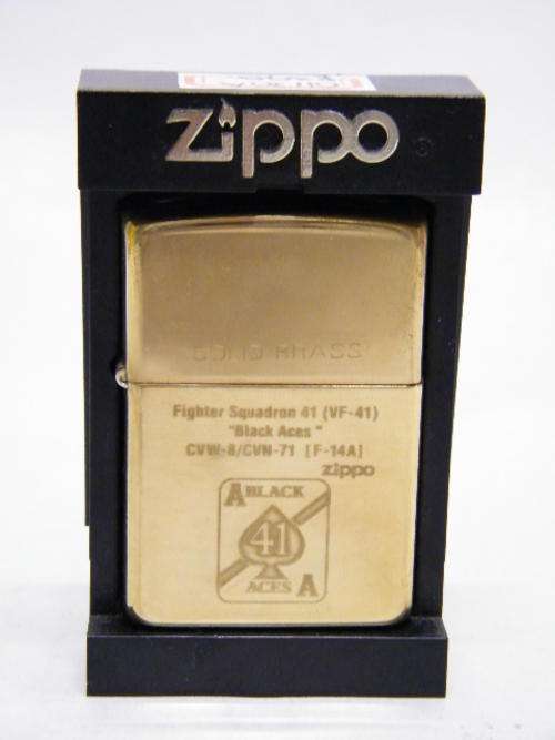 Zippo - VF-41 ( Fighter Squadron 41 ) Black Aces - 5 x 3.5cm - @@@ Crazy R1 Start