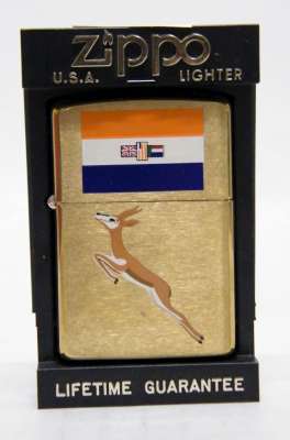 Zippo - Old S.A. flag & Springbok - 5 x 3.5cm - as per scan