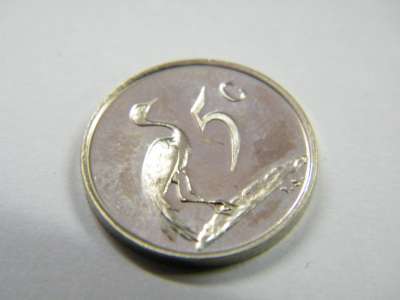 1976 South Africa five cent as per photo